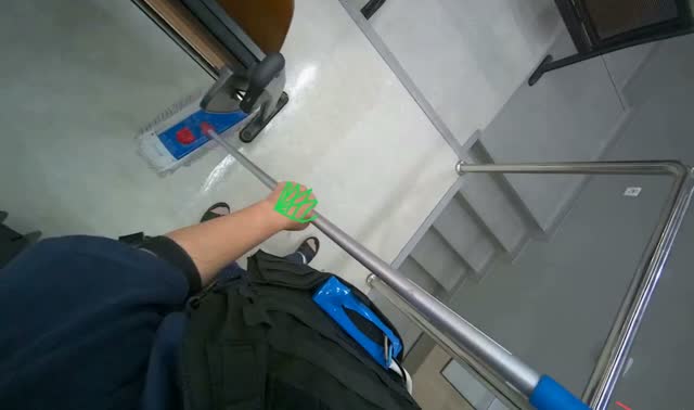Mopping lecture hall stairs: egocentric robotics sample