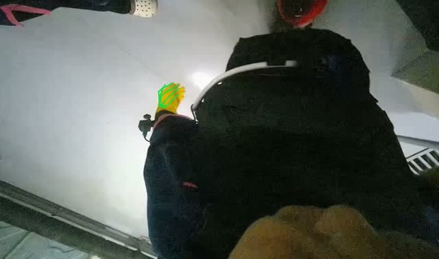 Rinsing mop in bucket: egocentric robotics sample