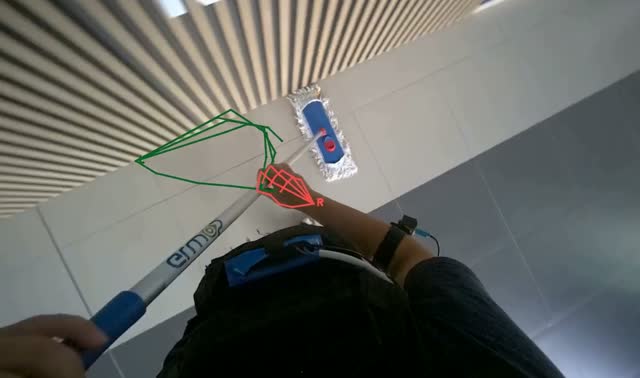 Mopping tiled floor: egocentric robotics sample