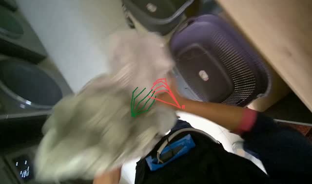 Unloading clothes from washing machines: egocentric robotics sample
