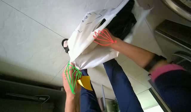 Loading clothes into washing machine: egocentric robotics sample