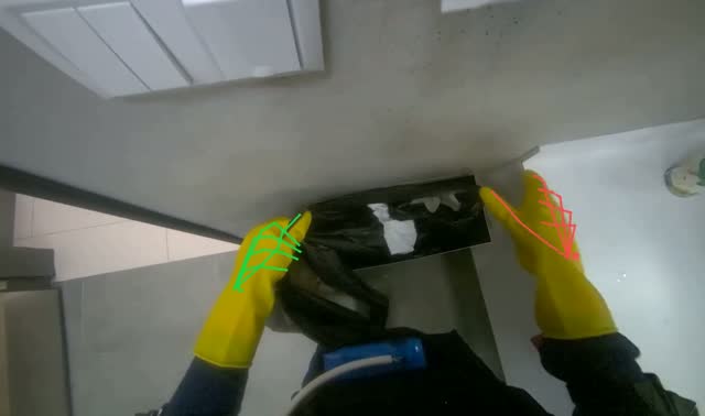 Cleaning restroom facilities: egocentric robotics sample