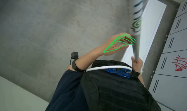 Cleaning locker tops: egocentric robotics sample