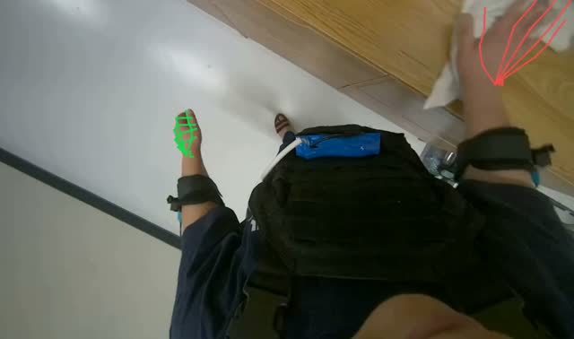 Wiping wooden desk surface: egocentric robotics sample