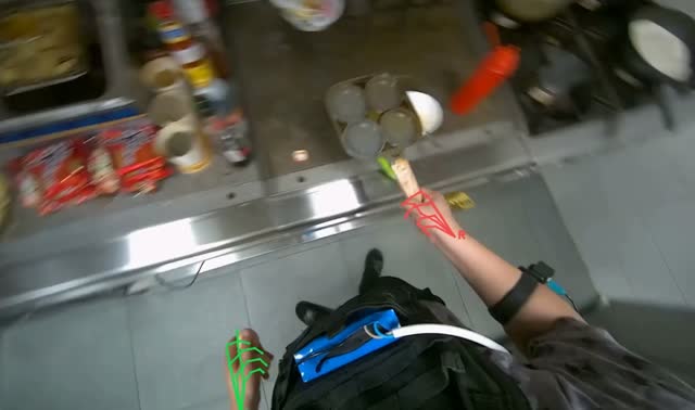 Cooking eggs in pan: egocentric robotics sample