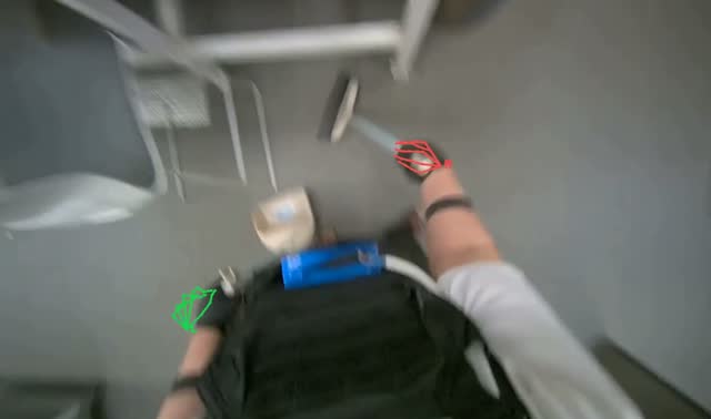 Sweeping kitchen floor: egocentric robotics sample