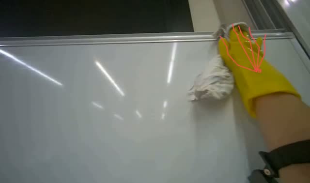 Wiping whiteboard: egocentric robotics sample