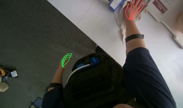 Wiping table surface: egocentric robotics sample