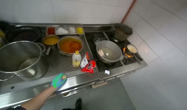 Cracking eggs into cooking noodles: egocentric robotics sample