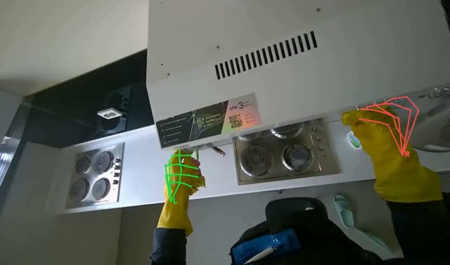 Cleaning kitchen range hood: egocentric robotics sample