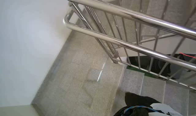 Wiping stair handrail: egocentric robotics sample