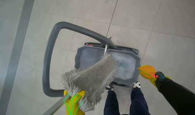 Cleaning mop head: egocentric robotics sample