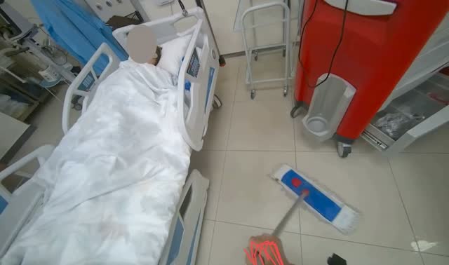 Mopping room floor: egocentric robotics sample