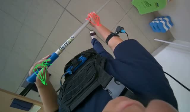 Mopping pool deck floor: egocentric robotics sample