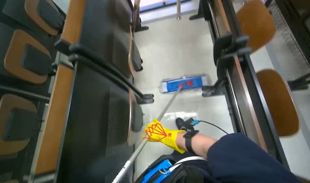 Mopping classroom floor: egocentric robotics sample