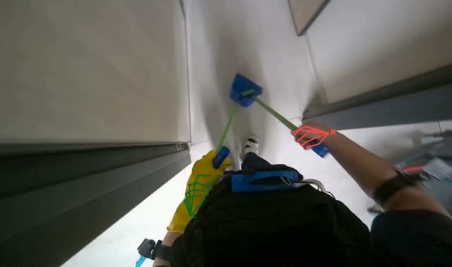 Sweeping floor with broom and dustpan: egocentric robotics sample