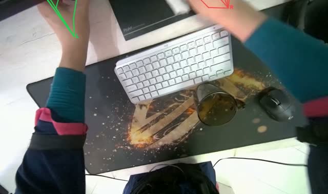Wiping office desk and computer: egocentric robotics sample