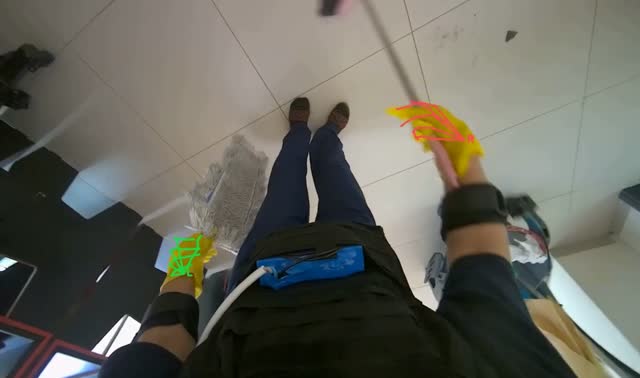 Sweeping the floor: egocentric robotics sample