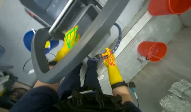 Preparing and cleaning with tools: egocentric robotics sample