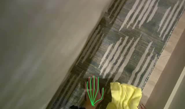 Wiping room floor: egocentric robotics sample
