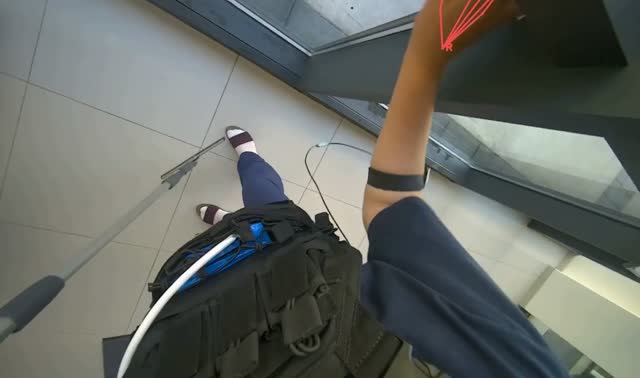 Cleaning glass panels with squeegee: egocentric robotics sample