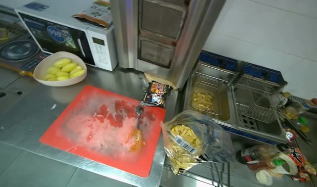 Frying french fries: egocentric robotics sample