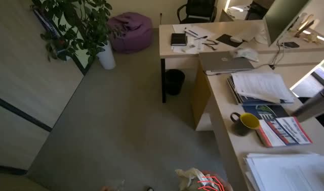 Cleaning office area: egocentric robotics sample