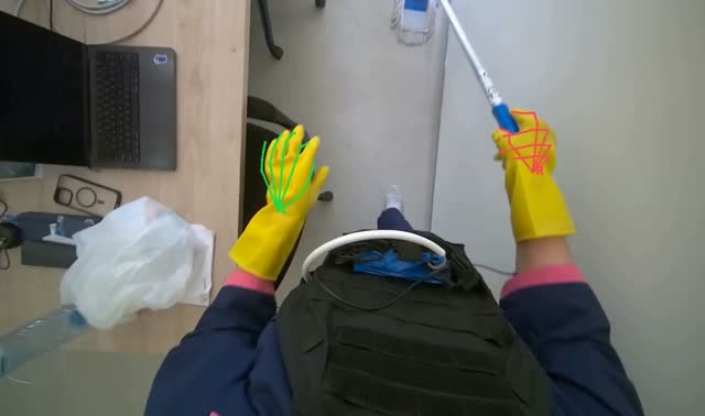 Mopping the floor: egocentric robotics sample
