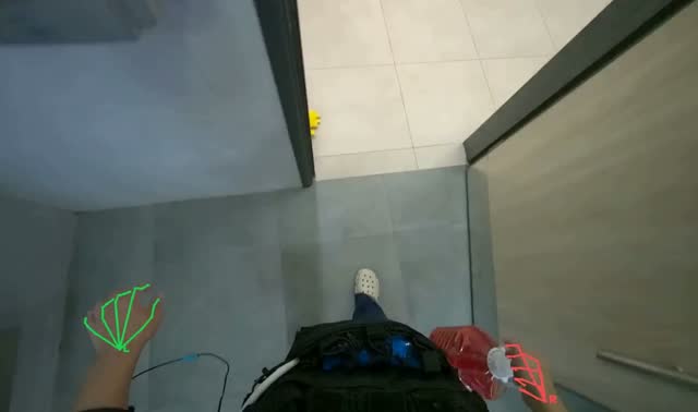 Preparing cleaning cloth and supplies: egocentric robotics sample