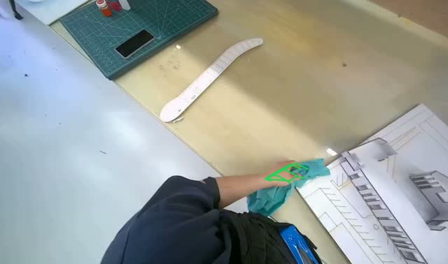 Organizing and cleaning workspace: egocentric robotics sample