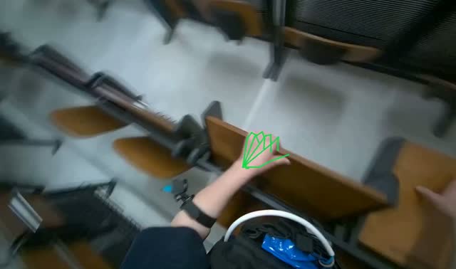 Tidying auditorium: egocentric robotics sample
