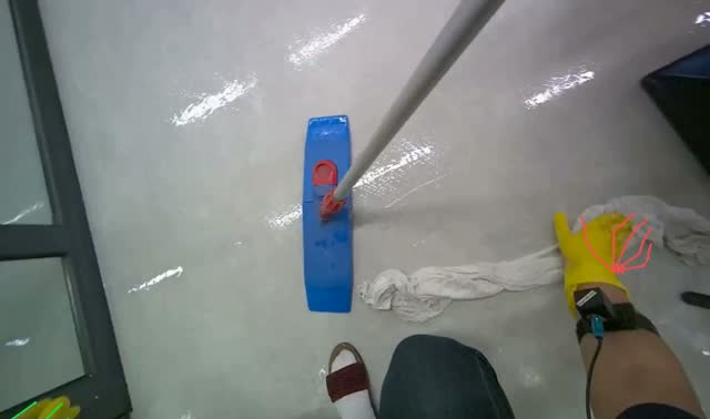 Mopping the floor: egocentric robotics sample