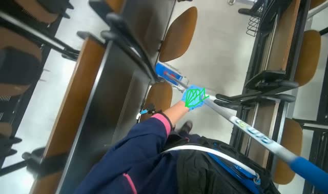 Mopping auditorium floor: egocentric robotics sample