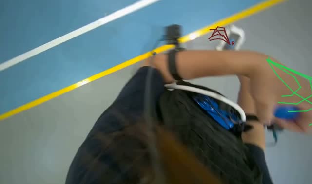 Mopping sports court floor: egocentric robotics sample