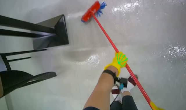 Scrubbing the floor: egocentric robotics sample