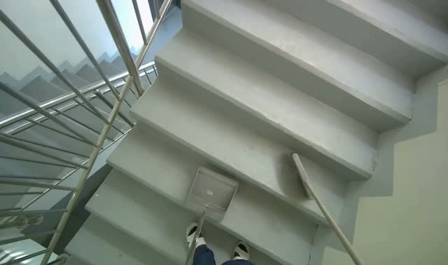Sweeping floor with brush and dustpan: egocentric robotics sample