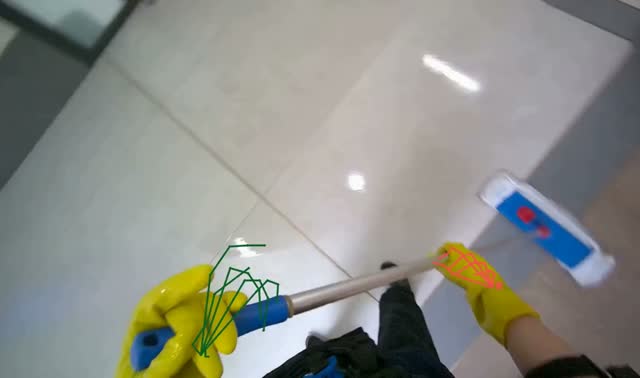 Mopping tiled floor: egocentric robotics sample
