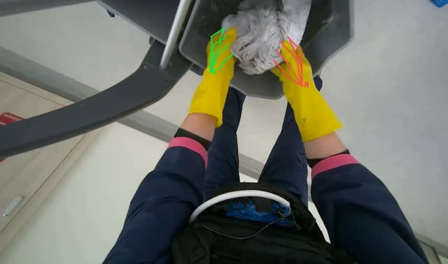 Changing mop head: egocentric robotics sample