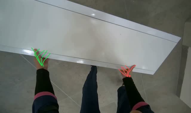 Wiping bench surface: egocentric robotics sample