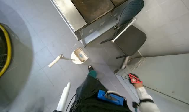 Sweeping kitchen floor: egocentric robotics sample