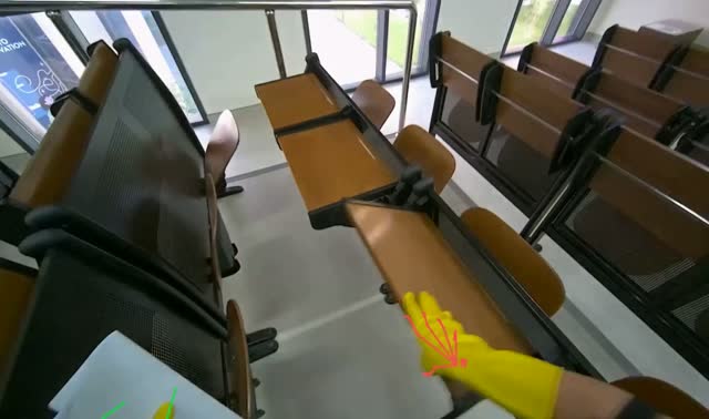 Picking up papers from desks: egocentric robotics sample