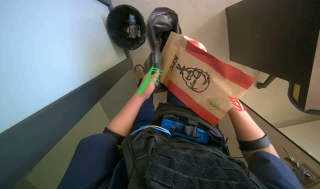 Gathering trash into plastic bin: egocentric robotics sample