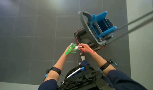 Changing mop head: egocentric robotics sample