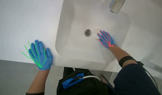 Wiping bathroom sinks and faucets: egocentric robotics sample