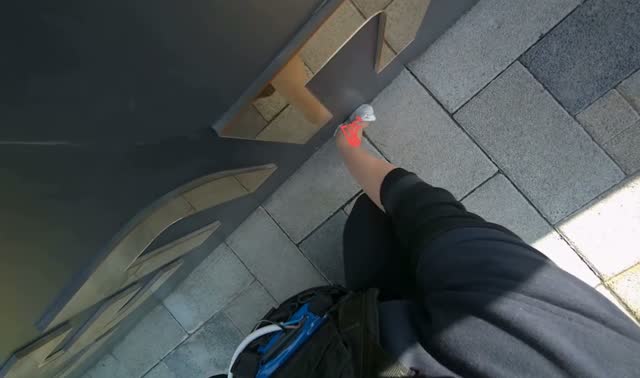 Wiping letters on sign: egocentric robotics sample