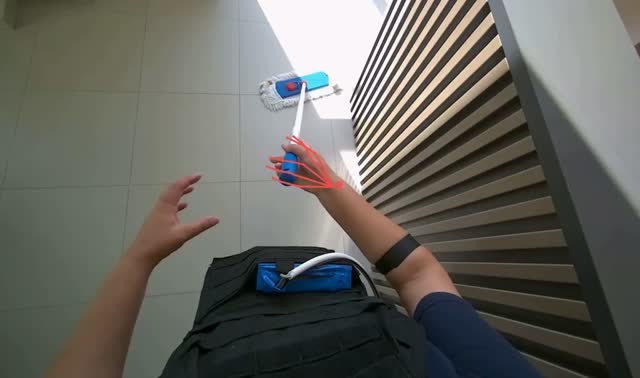 Mopping floor: egocentric robotics sample