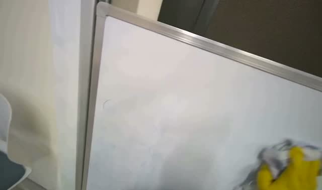 Cleaning whiteboard surface: egocentric robotics sample