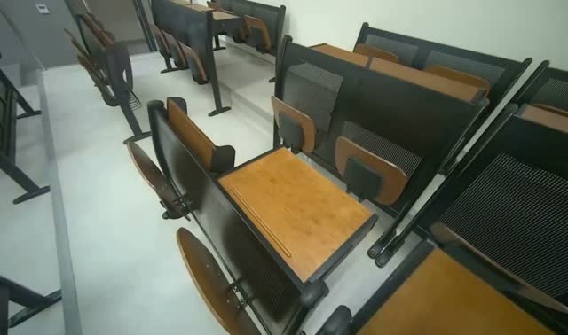 Folding down lecture hall desks: egocentric robotics sample