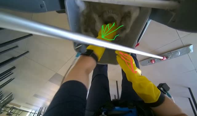 Wringing mop in bucket: egocentric robotics sample