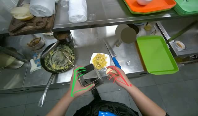 Grating Cheese onto Food: egocentric robotics sample